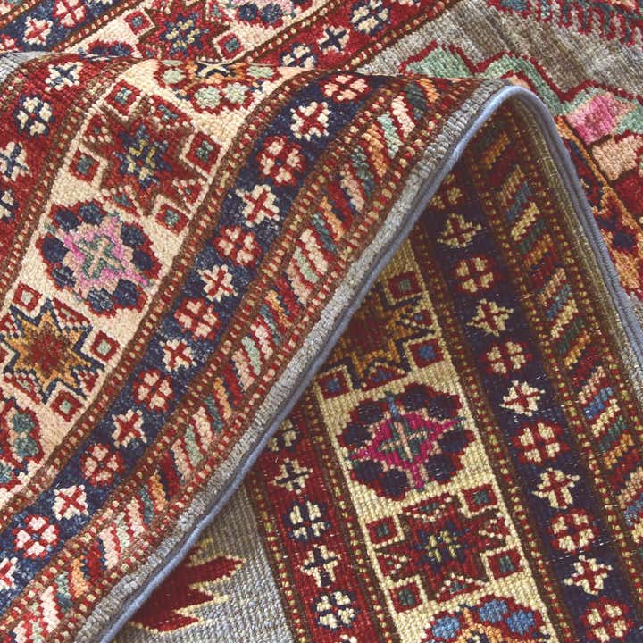 2' 7 x 9' 8 Hand Knotted Kazak Runner Rug