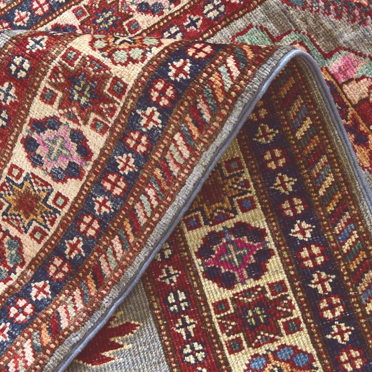 Detail image of 2' 7 x 9' 8 Hand Knotted Kazak Runner Rug
