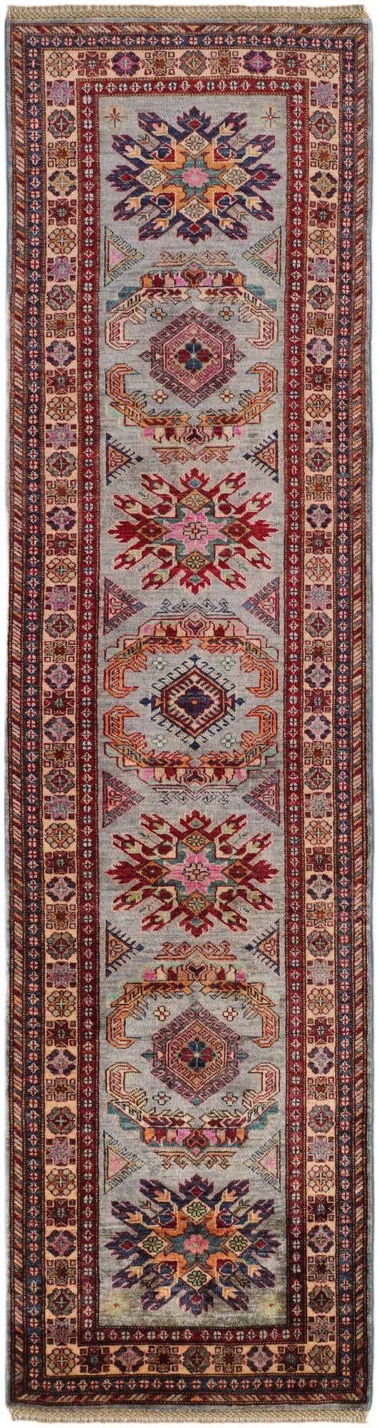 2' 7 x 9' 8 Hand Knotted Kazak Runner Rug