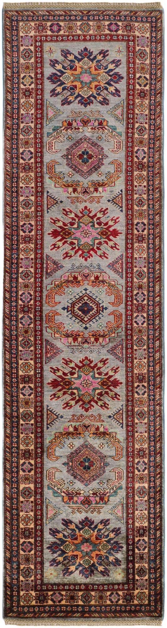 2' 7 x 9' 8 Hand Knotted Kazak Runner Rug