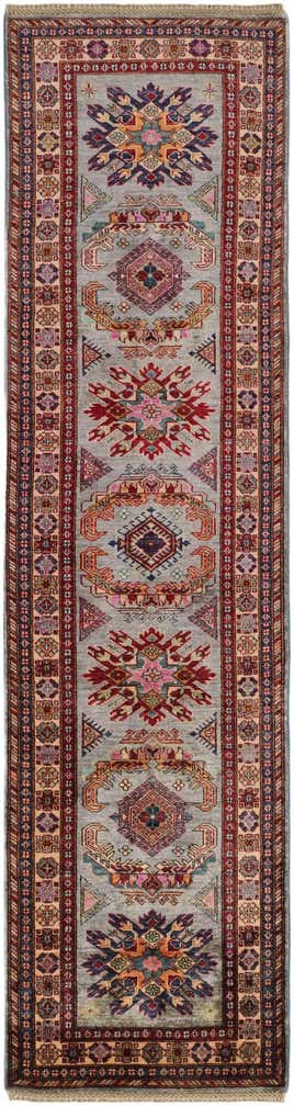 2' 7 x 9' 8 Hand Knotted Kazak Runner Rug