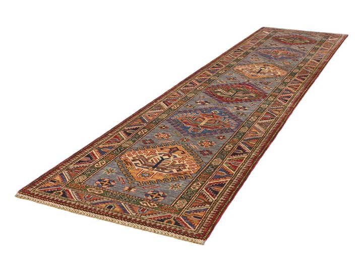 2' 6 x 10' 11 Hand Knotted Kazak Runner Rug