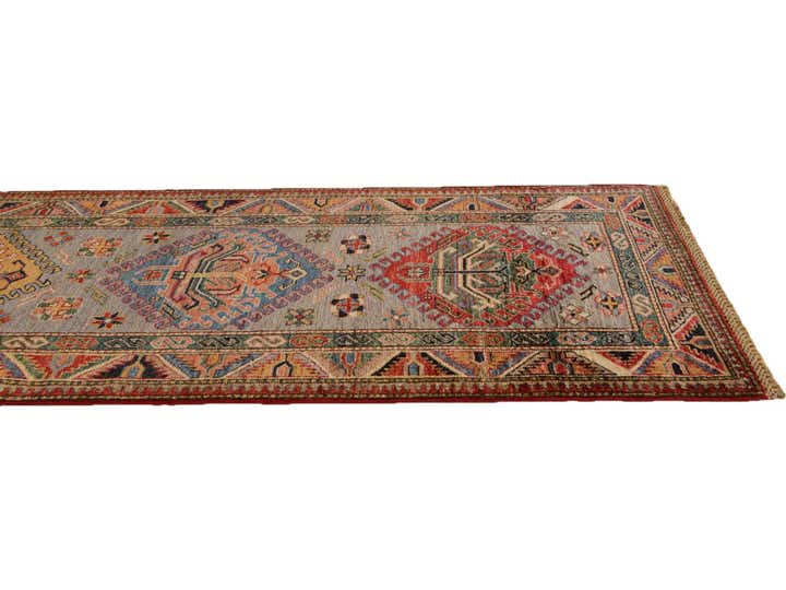 2' 6 x 10' 11 Hand Knotted Kazak Runner Rug