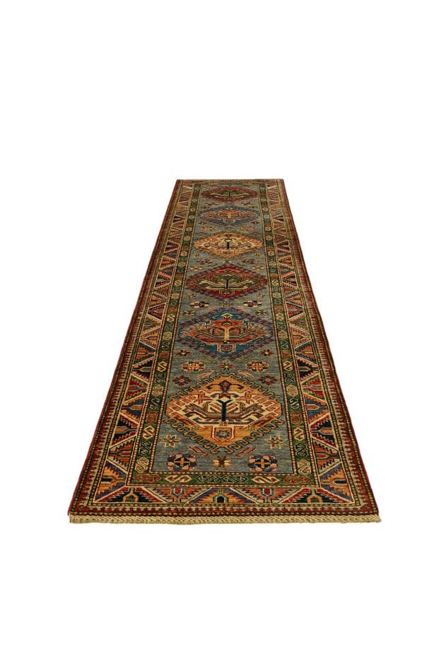 Detail image of 2' 6 x 10' 11 Hand Knotted Kazak Runner Rug