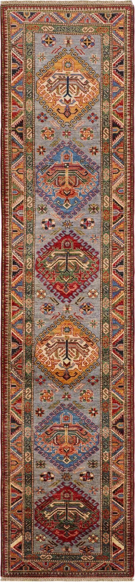 2' 6 x 10' 11 Hand Knotted Kazak Runner Rug
