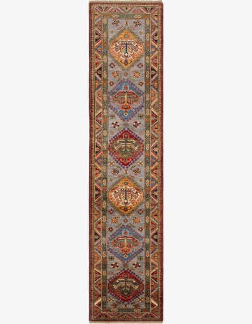2' 6 x 10' 11 Hand Knotted Kazak Runner Rug