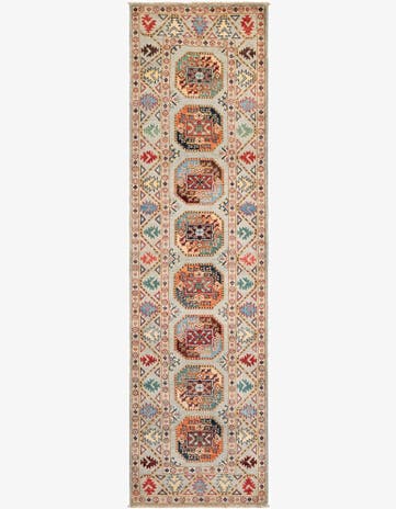 2' 8 x 10' Hand Knotted Kazak Runner Rug