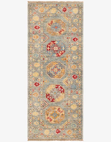 2' x 4' 10 Hand Knotted Kazak Runner Rug