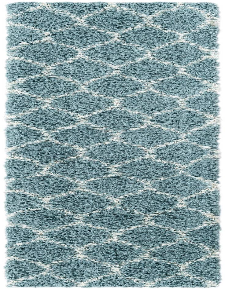 Detail image of 2' x 5' Lattice Shag Runner Rug