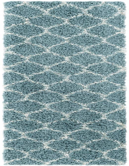 Detail image of 2' x 8' Lattice Shag Runner Rug