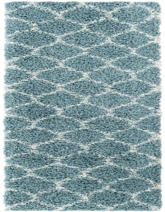 Detail image of 2' 7 x 10' Lattice Shag Runner Rug