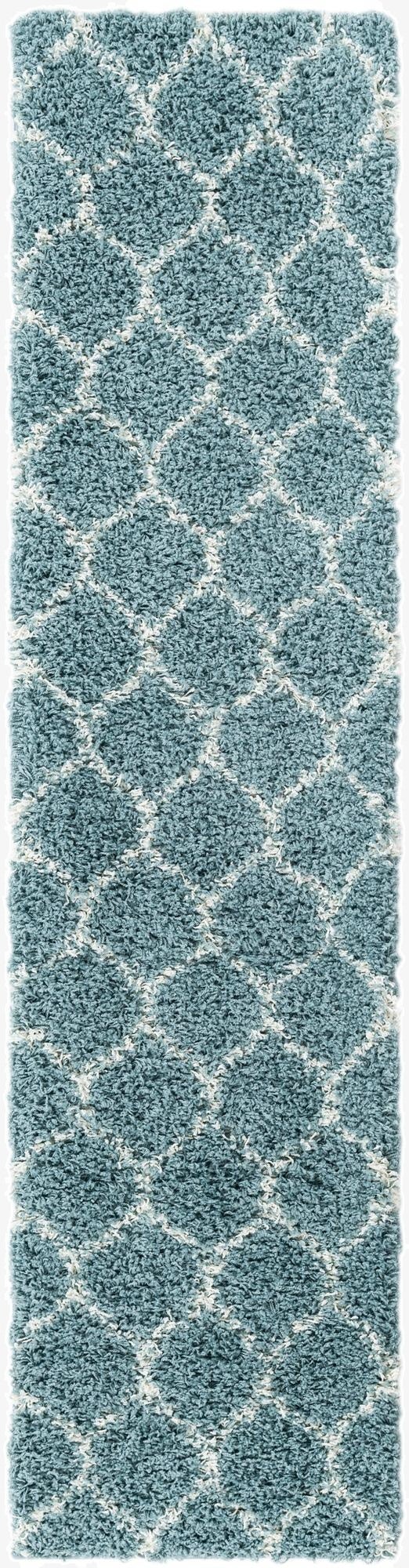 60cm x 245cm Trellis Shag Runner Rug