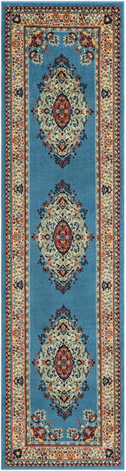 Detail image of 2' 7 x 10' Mashad Design Runner Rug