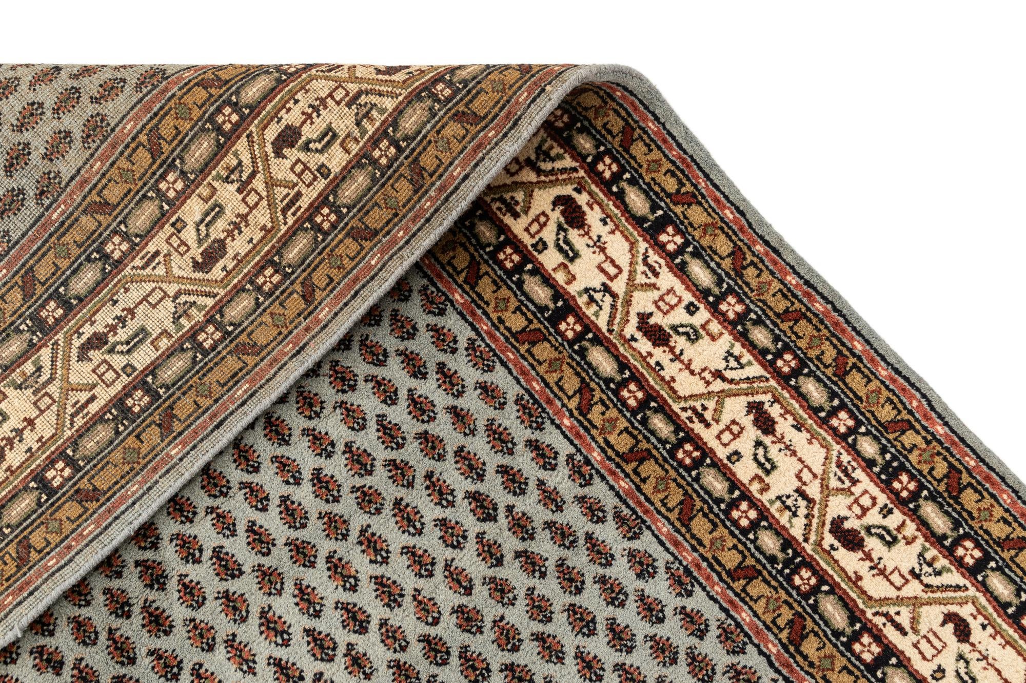 5' 4 x 10' 3 Hand Knotted Mir Wool Runner Rug