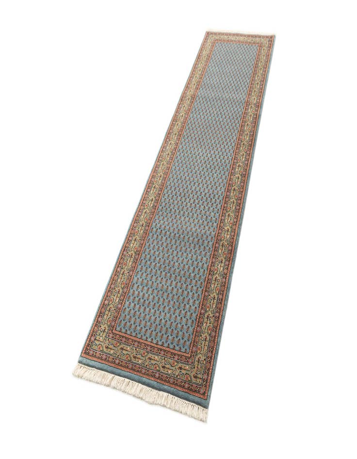 Detail image of 2' 8 x 10'  Hand Knotted Mir Wool Runner Rug