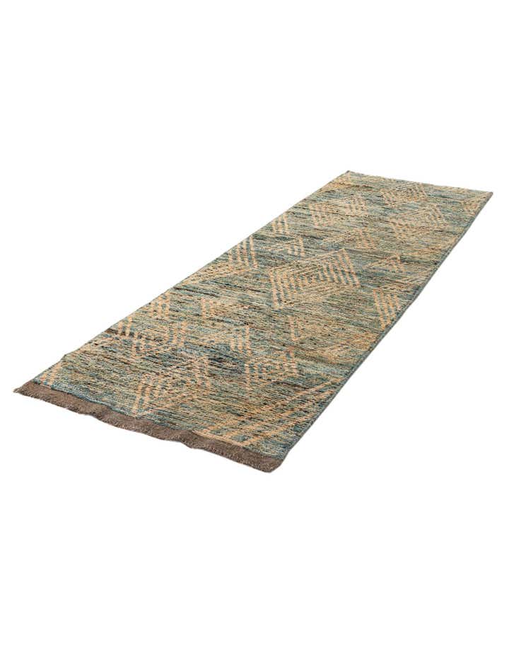 3' 4 x 10' 8 Hand Knotted Moroccan Wool Runner Rug