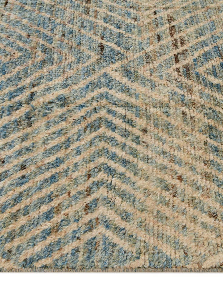 Detail image of 4' 3 x 19' 2 Hand Knotted Moroccan Wool Runner Rug