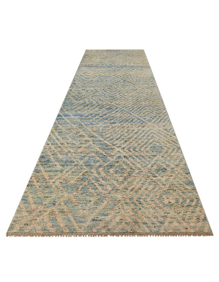 Detail image of 4' 3 x 19' 2 Hand Knotted Moroccan Wool Runner Rug