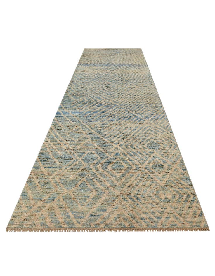 Detail image of 4' 3 x 19' 2 Hand Knotted Moroccan Wool Runner Rug