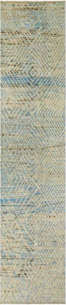 4' 3 x 19' 2 Hand Knotted Moroccan Wool Runner Rug