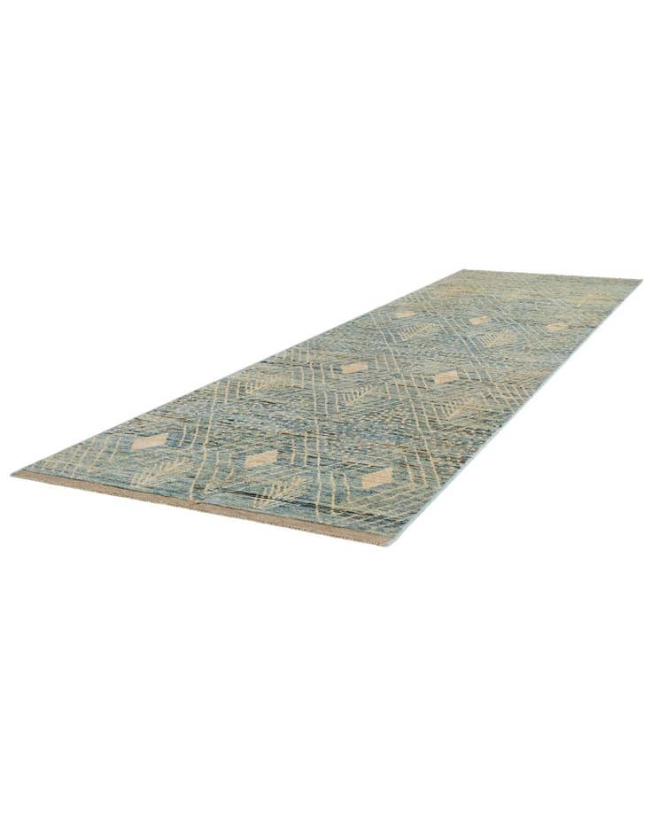 Detail image of 5' 2 x 19' 4 Hand Knotted Moroccan Wool Runner Rug