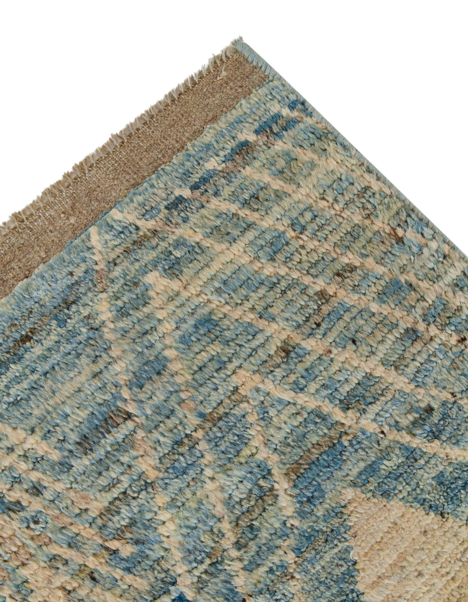 5' 2 x 19' 4 Hand Knotted Moroccan Wool Runner Rug