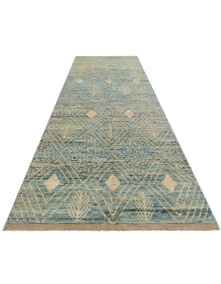 Detail image of 5' 2 x 19' 4 Hand Knotted Moroccan Wool Runner Rug