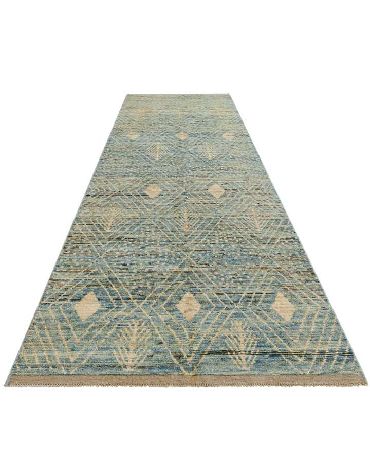 5' 2 x 19' 4 Hand Knotted Moroccan Wool Runner Rug