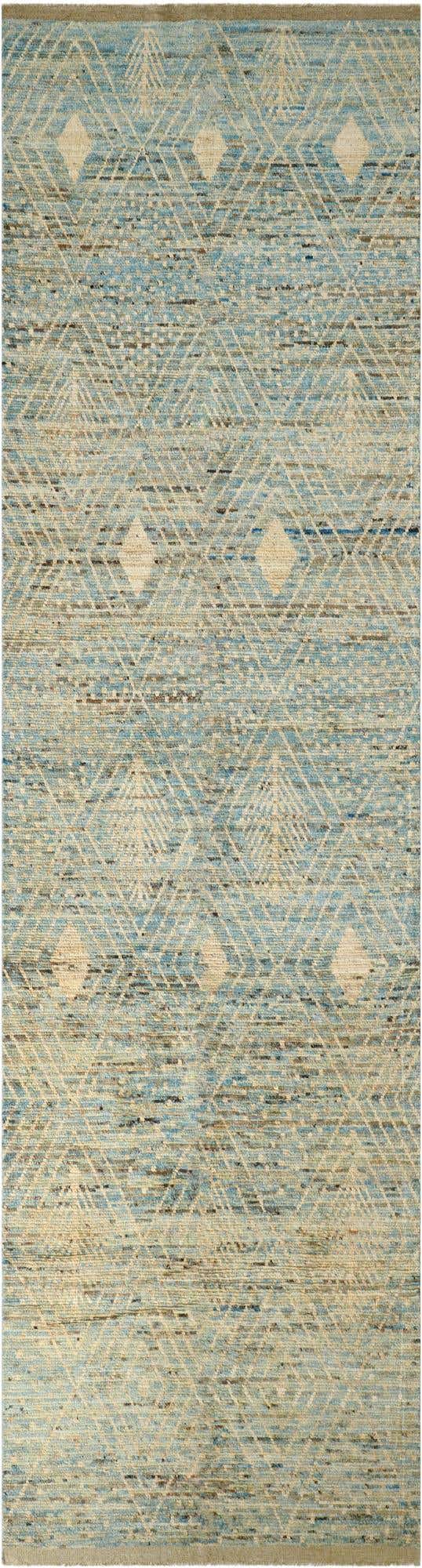 5' 2 x 19' 4 Hand Knotted Moroccan Wool Runner Rug