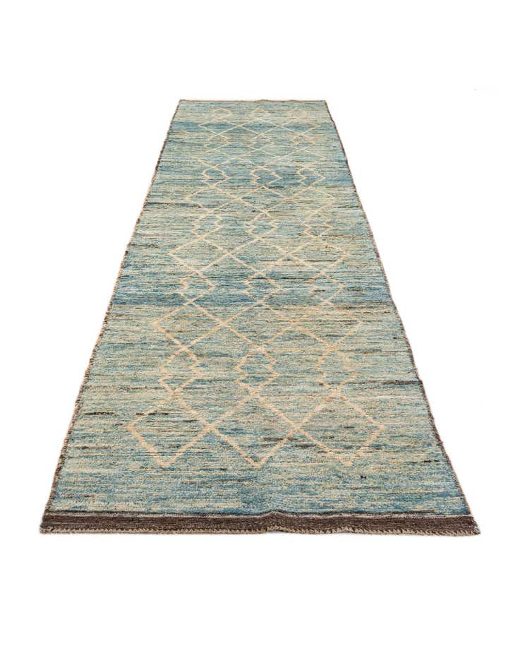 3' 3 x 16' Hand Knotted Moroccan Wool Runner Rug