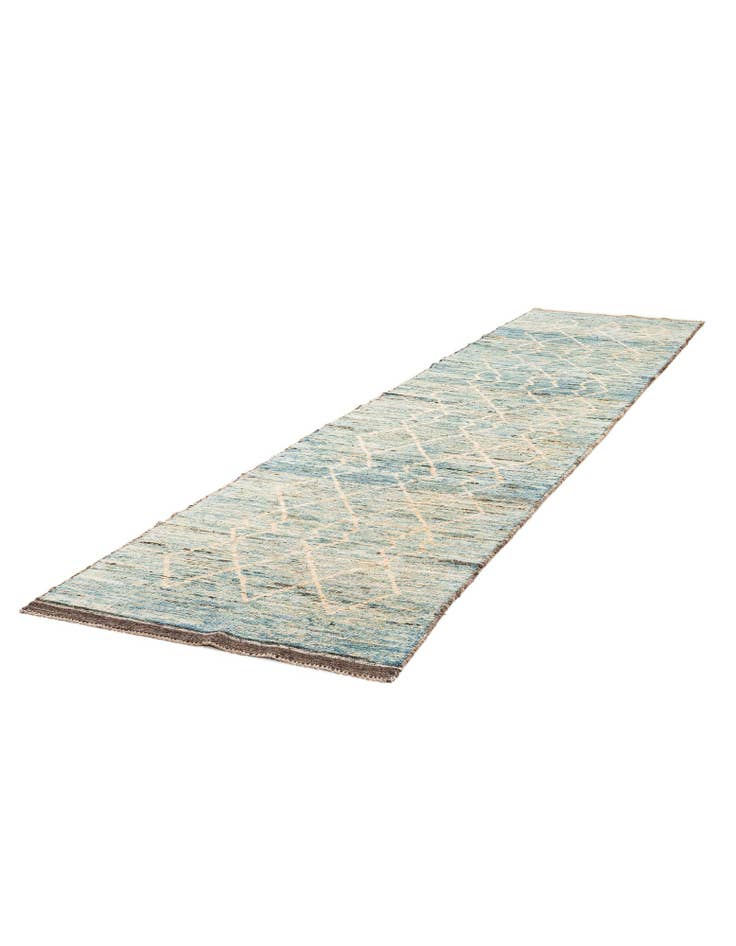 Detail image of 3' 3 x 16'  Hand Knotted Moroccan Wool Runner Rug