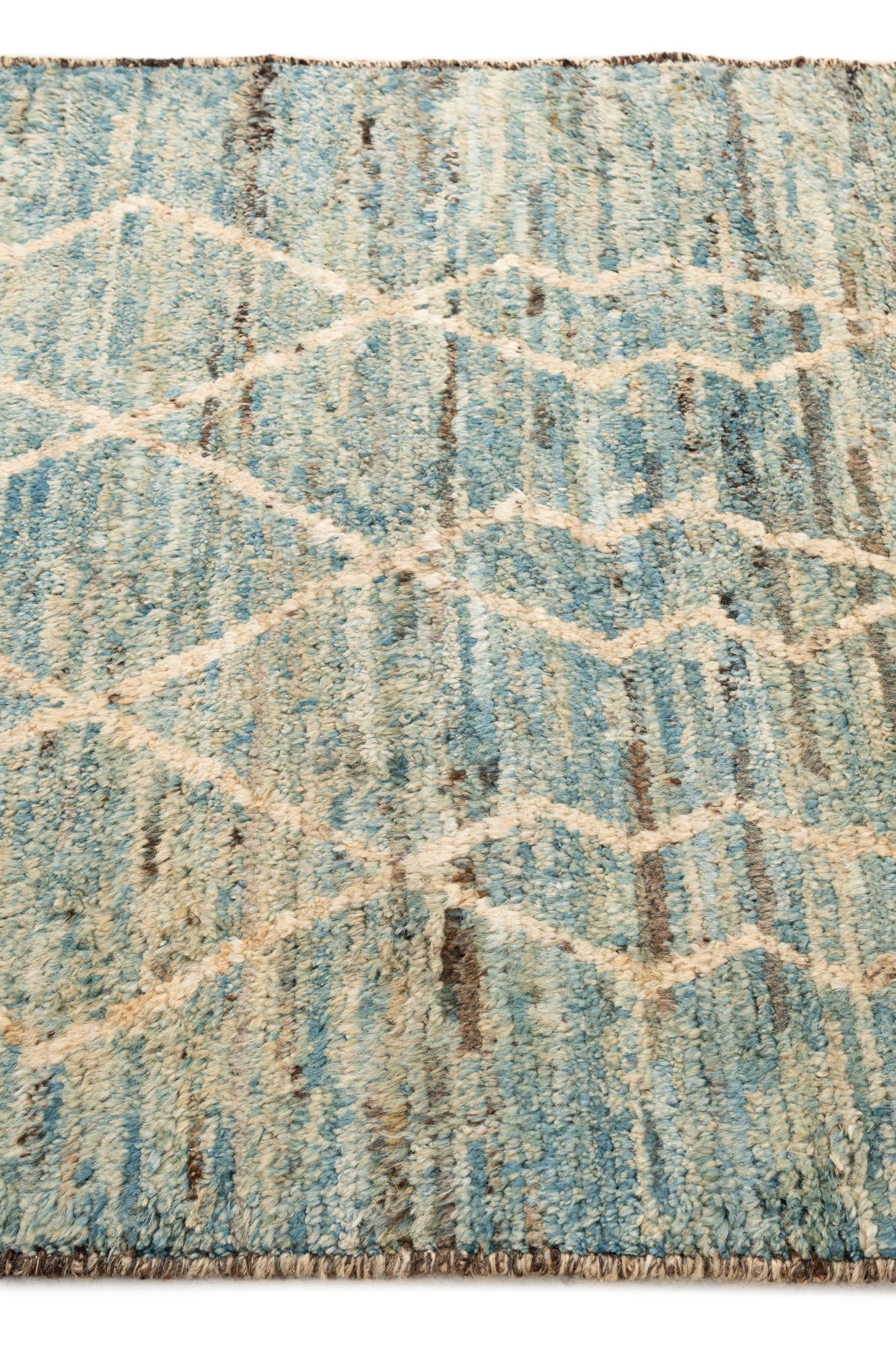 3' 3 x 16' Hand Knotted Moroccan Wool Runner Rug