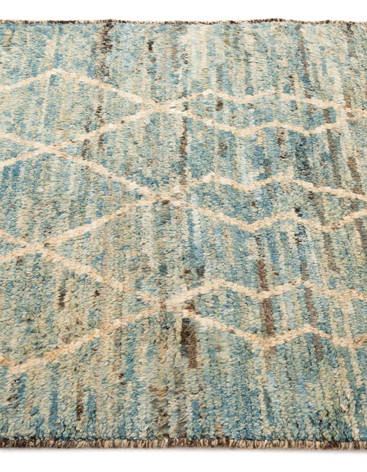 Detail image of 3' 3 x 16'  Hand Knotted Moroccan Wool Runner Rug