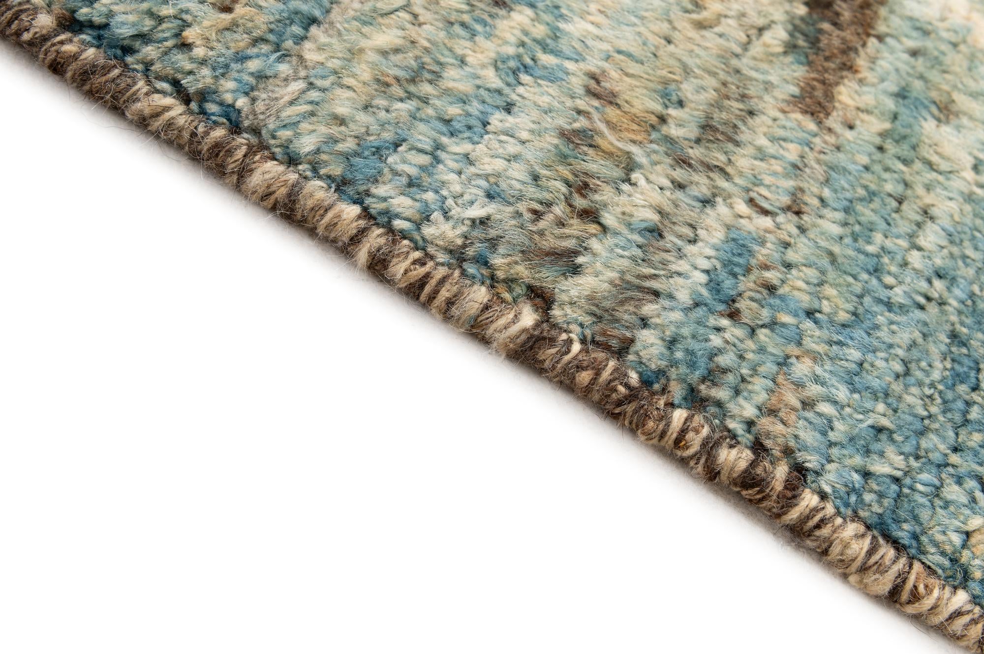 3' 3 x 16' Hand Knotted Moroccan Wool Runner Rug