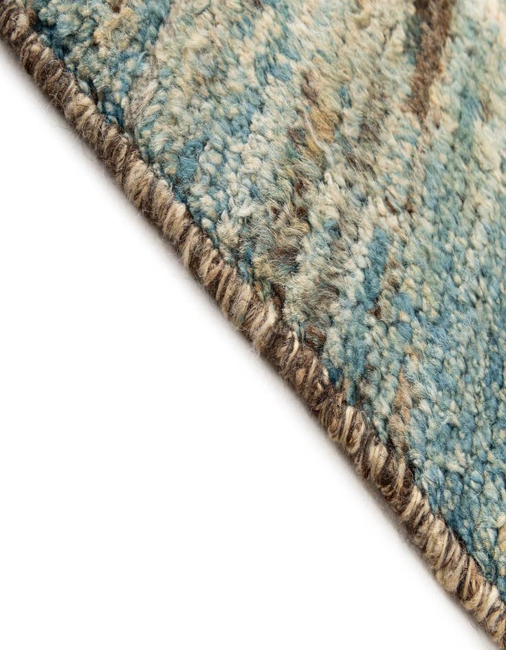Detail image of 3' 3 x 16'  Hand Knotted Moroccan Wool Runner Rug