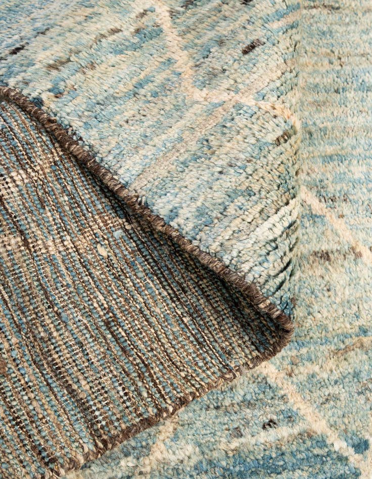 Detail image of 3' 3 x 16'  Hand Knotted Moroccan Wool Runner Rug