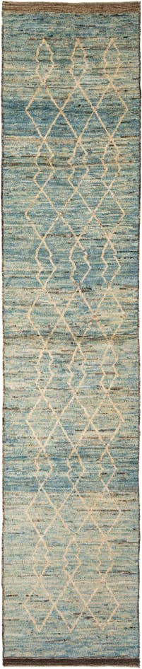 Detail image of 3' 3 x 16' Hand Knotted Moroccan Wool Runner Rug