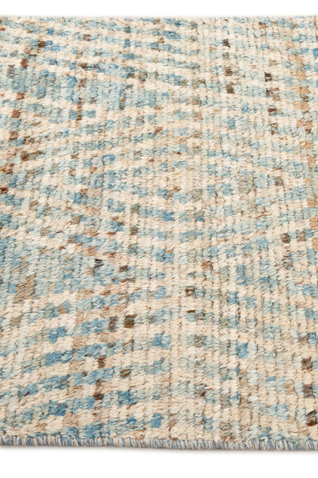 3' x 16' 3 Hand Knotted Moroccan Wool Runner Rug