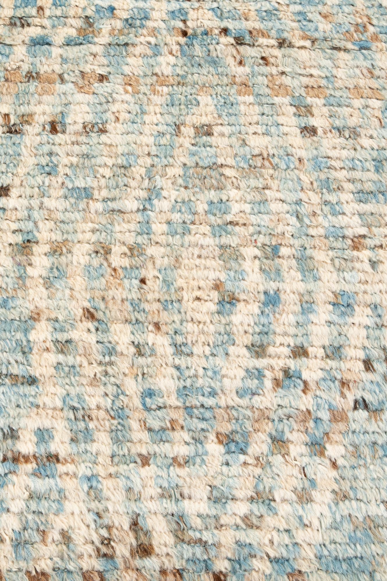 3' x 16' 3 Hand Knotted Moroccan Wool Runner Rug