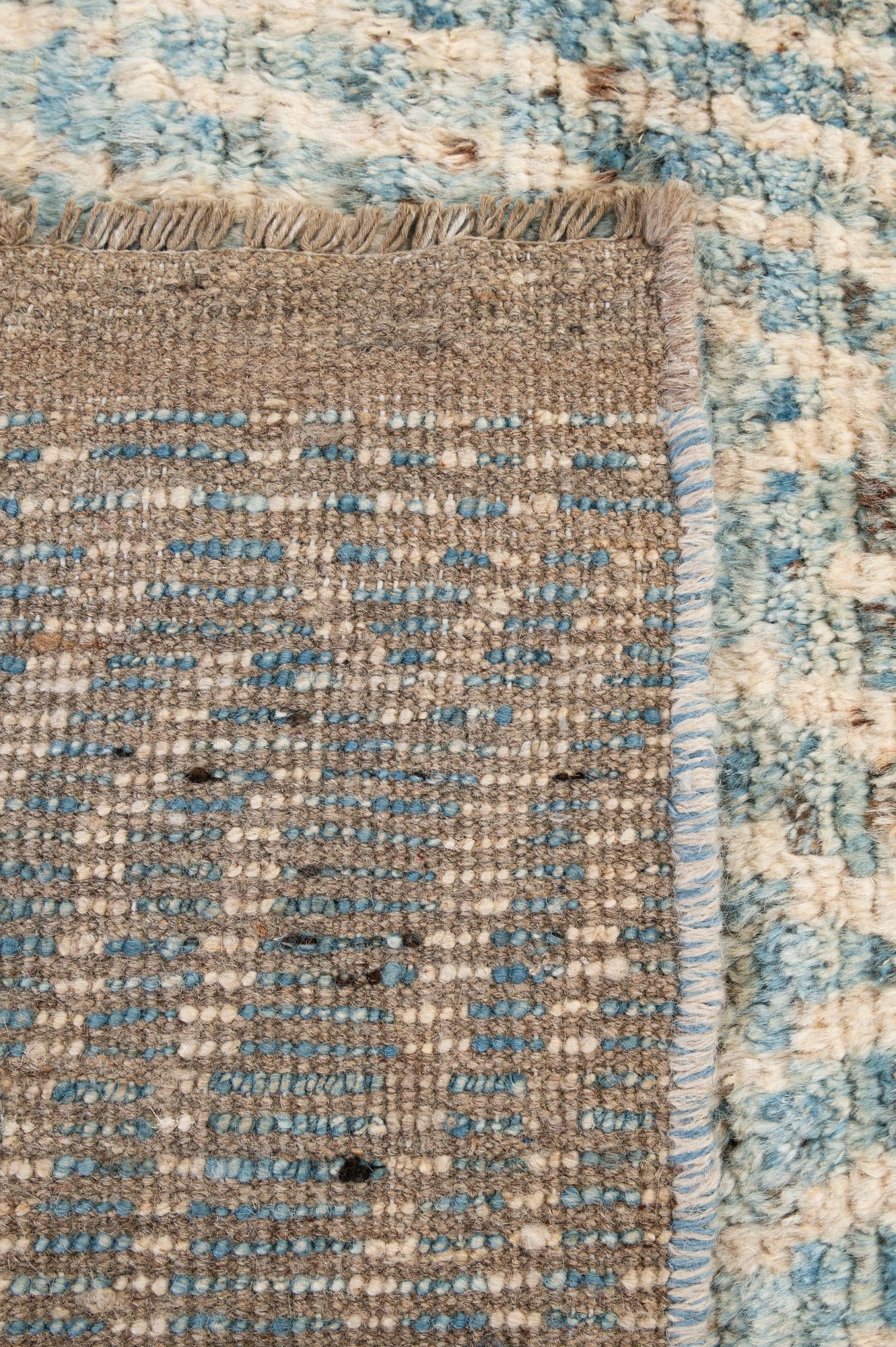 3' x 16' 3 Hand Knotted Moroccan Wool Runner Rug