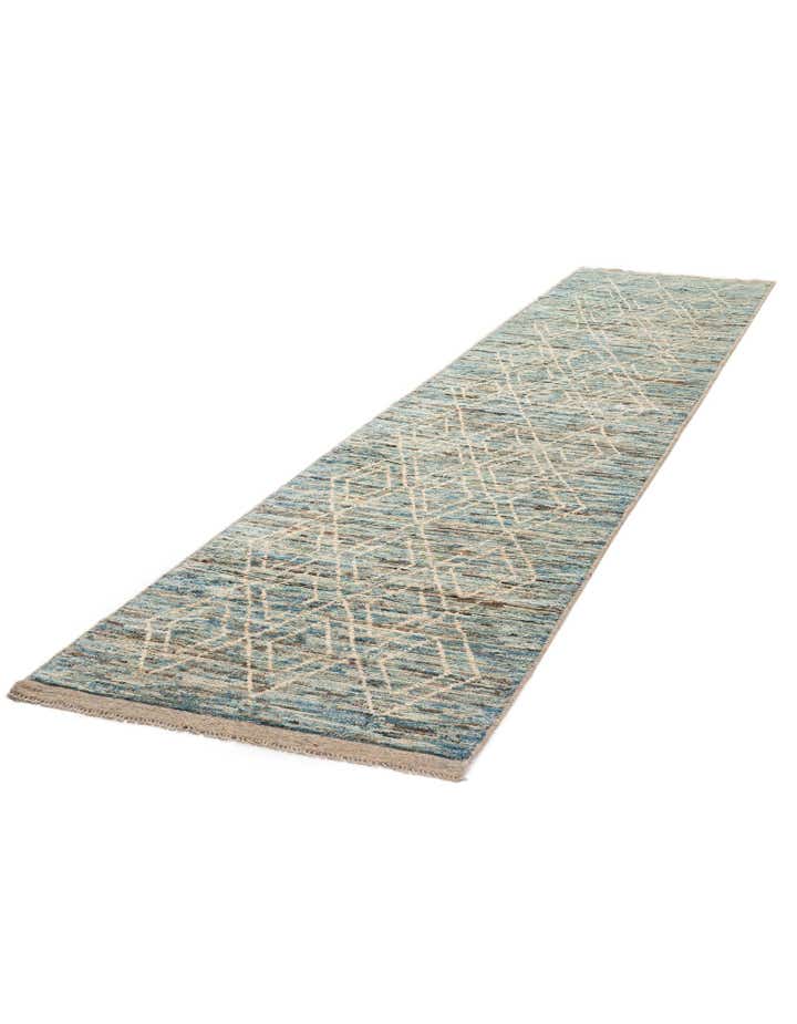 3' 2 x 16' 4 Hand Knotted Moroccan Wool Runner Rug