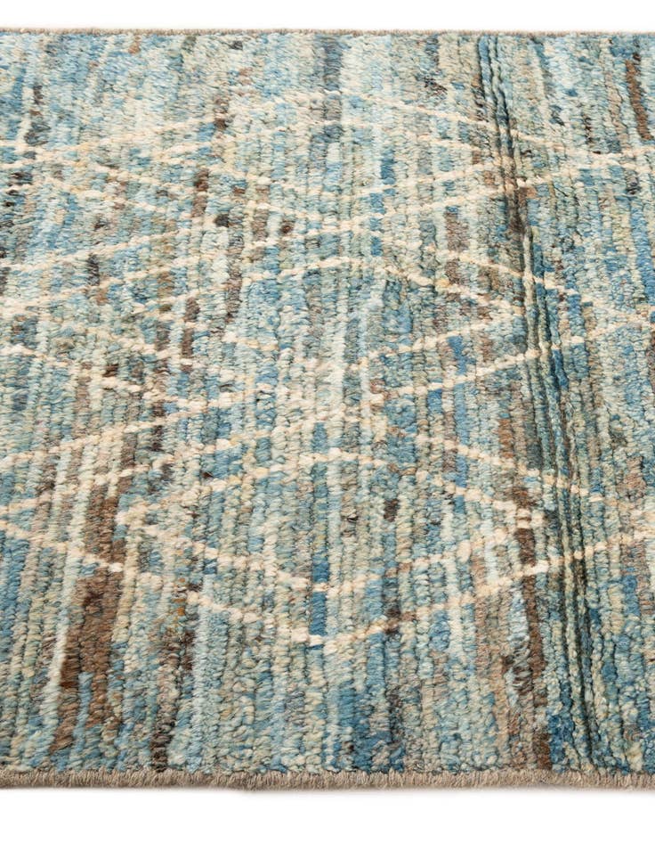 Detail image of 3' 2 x 16' 4  Hand Knotted Moroccan Wool Runner Rug
