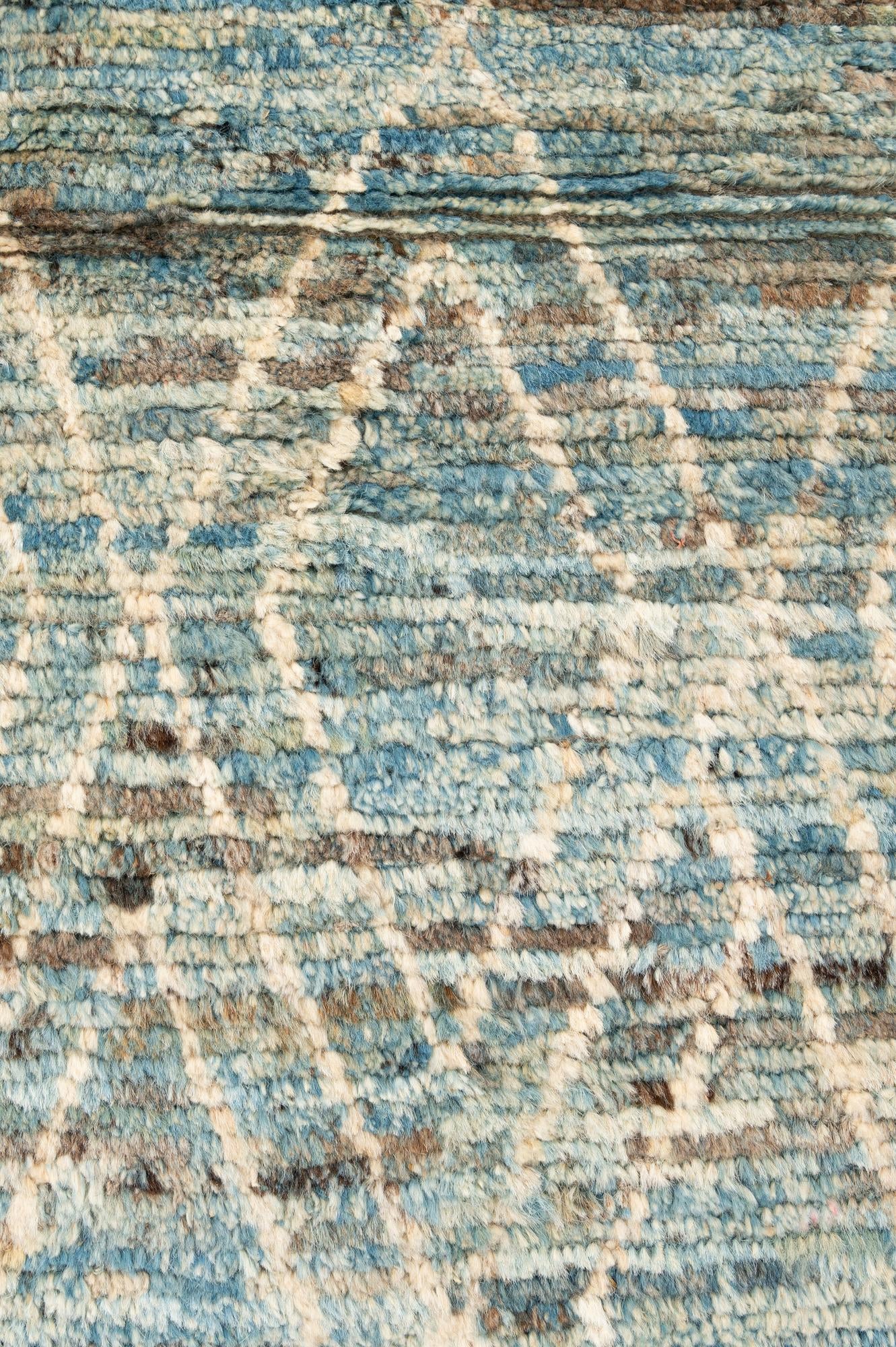 3' 2 x 16' 4 Hand Knotted Moroccan Wool Runner Rug