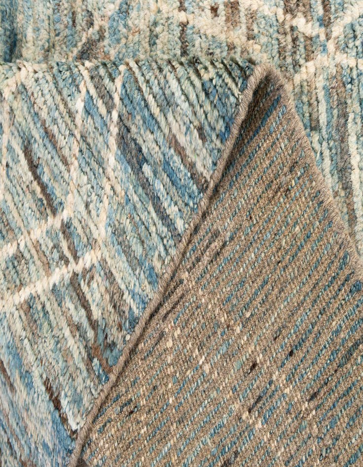 Detail image of 3' 2 x 16' 4  Hand Knotted Moroccan Wool Runner Rug