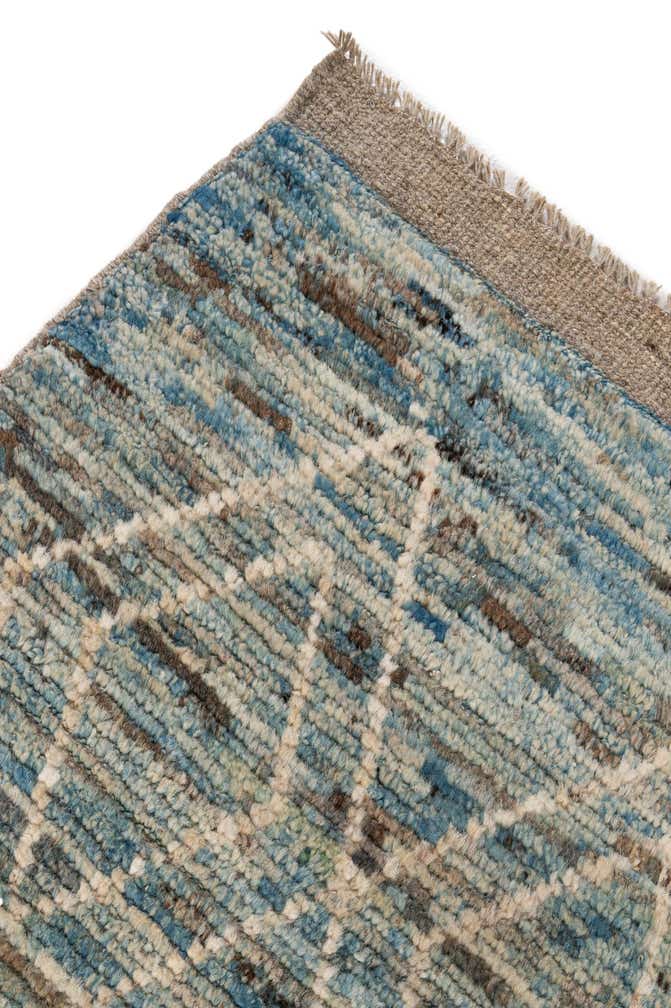 3' 2 x 16' 4 Hand Knotted Moroccan Wool Runner Rug