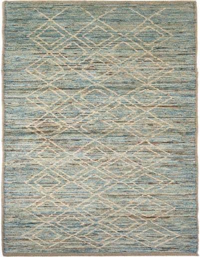 Detail image of 3' 2 x 16' 4 Hand Knotted Moroccan Wool Runner Rug