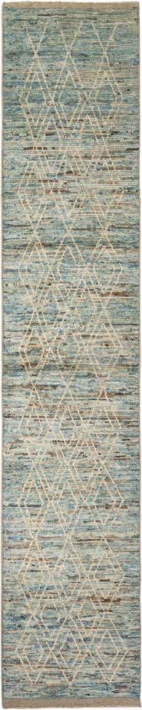 3' 2 x 16' 4 Hand Knotted Moroccan Wool Runner Rug