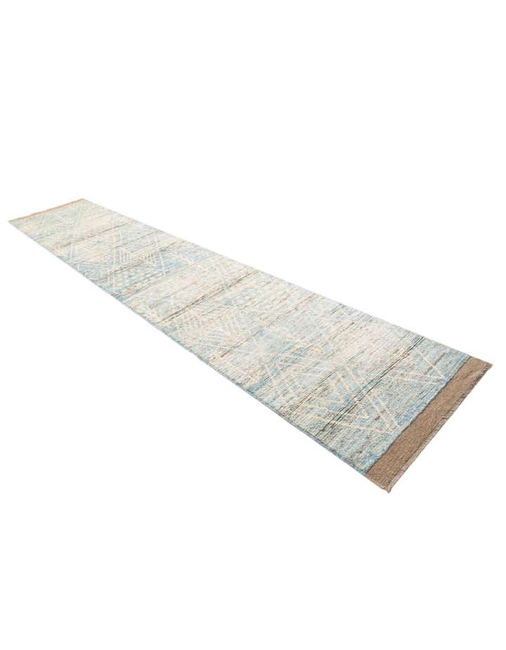 3' 1 x 16' 7 Hand Knotted Moroccan Wool Runner Rug