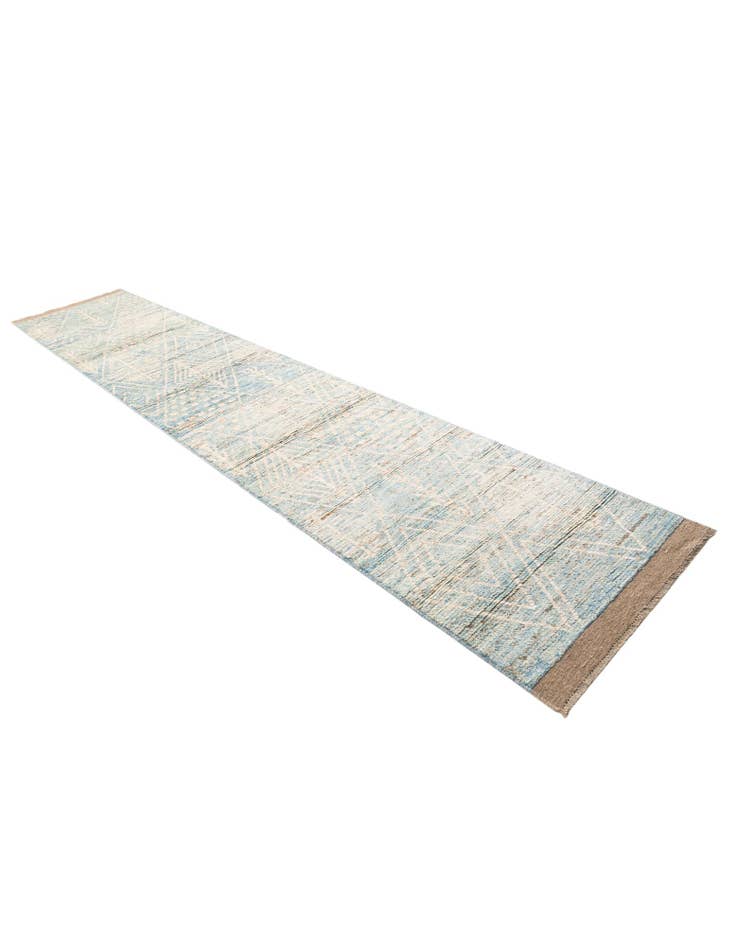 Detail image of 3' 1 x 16' 7 Hand Knotted Moroccan Wool Runner Rug