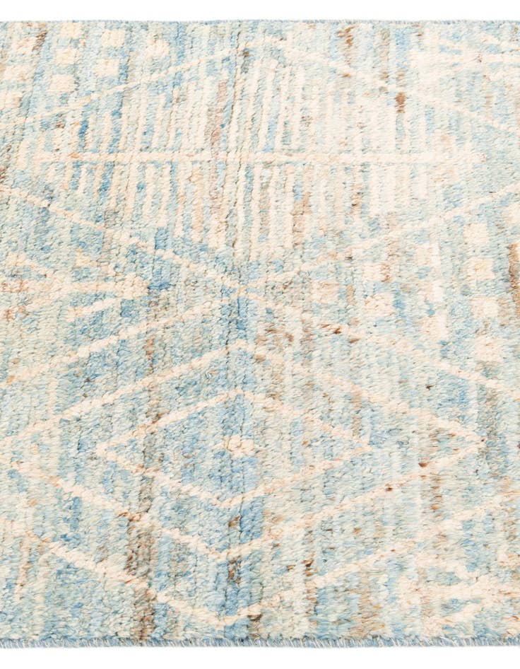 Detail image of 3' 1 x 16' 7 Hand Knotted Moroccan Wool Runner Rug